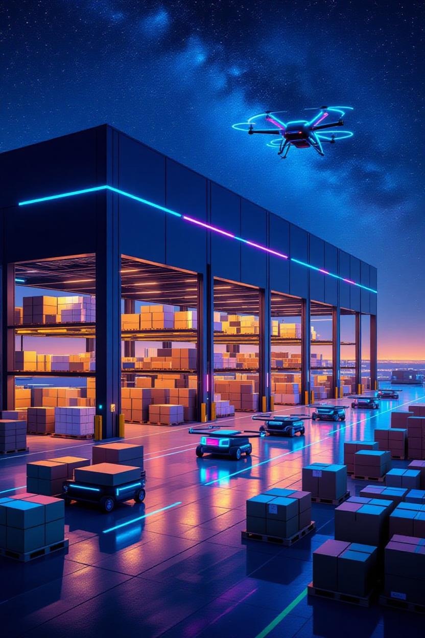 Google AI Node Global supply chain inegration the future with drones and warehouse