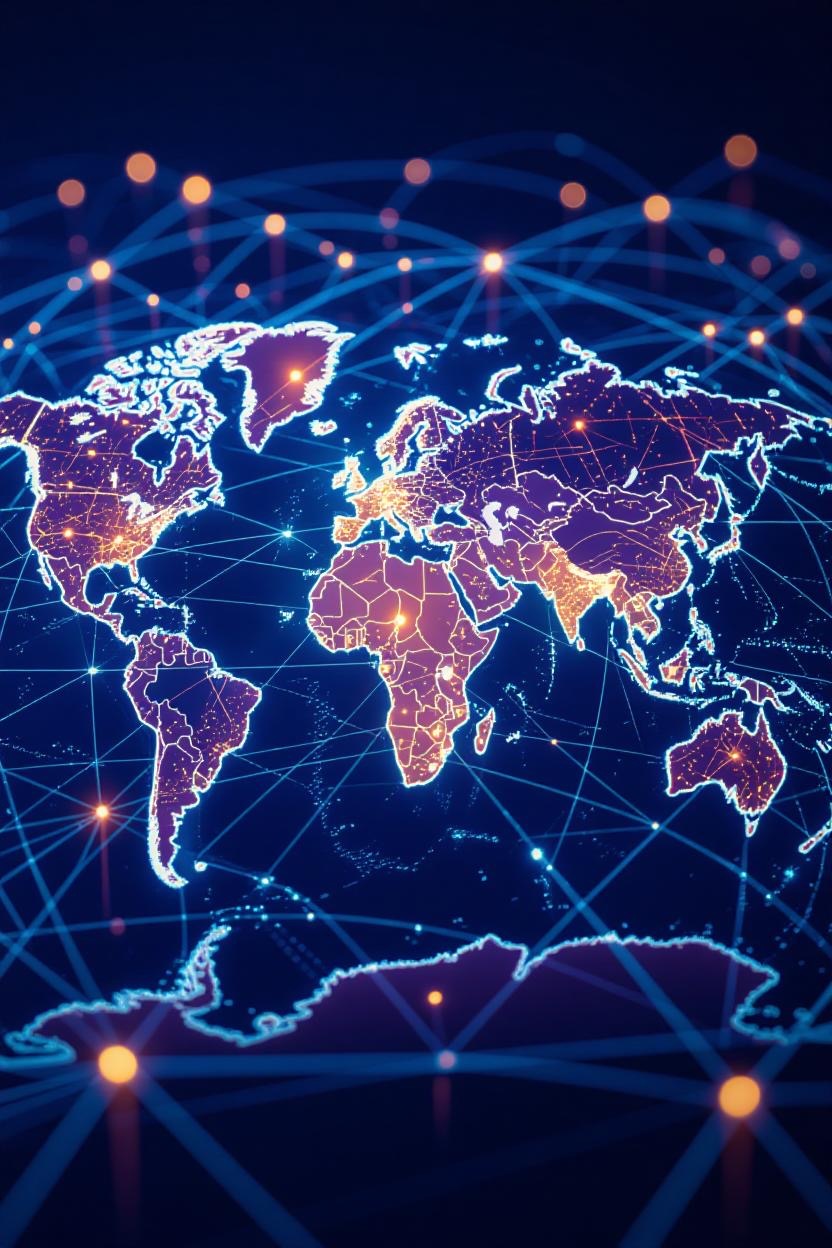 Google AI Node Global supply chain inegration map