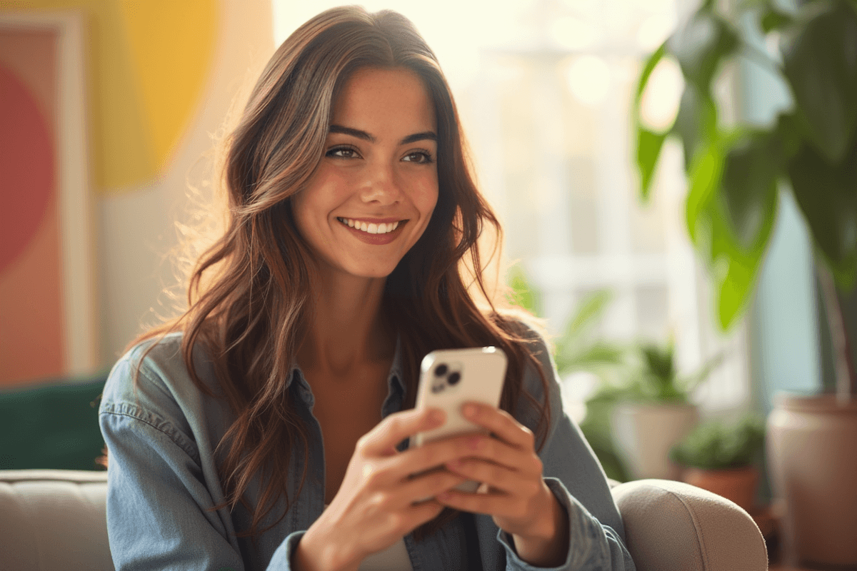 Business owner using smartphone to research how AI is changing Google search for better customer discovery